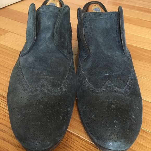 Hugo Boss Orange Leather Wingtip Suede - Picture 1 of 8